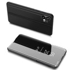 Clear View Case dėklas, skirtas Nothing Phone 1 juodas atverčiamas dėklas -- Nothing Phone 1