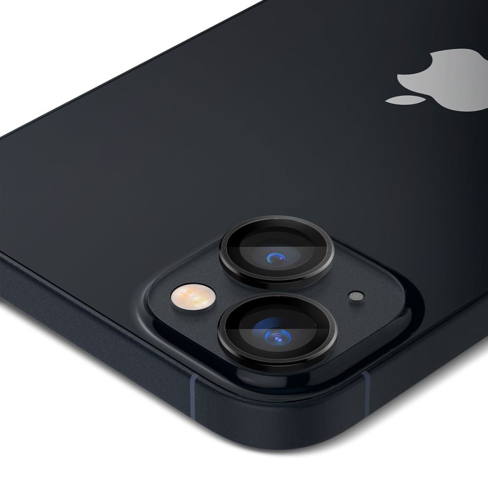 Spigen Optik.TR kameros stiklas iPhone 14/15 (Plus) – juodas, 2 vnt.