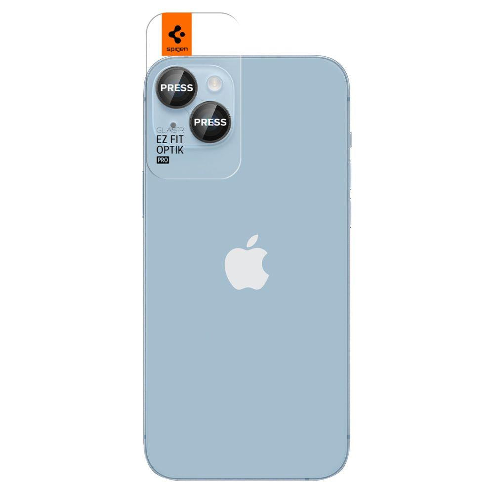 Spigen Optik.TR kameros stiklas iPhone 14/15 (Plus) – juodas, 2 vnt.