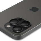 Spigen Optik.TR kameros stiklas iPhone 14–17 Pro/Max (2 vnt.) – juodas