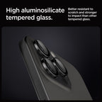 Spigen Optik.TR kameros stiklas iPhone 14–17 Pro/Max (2 vnt.) – juodas