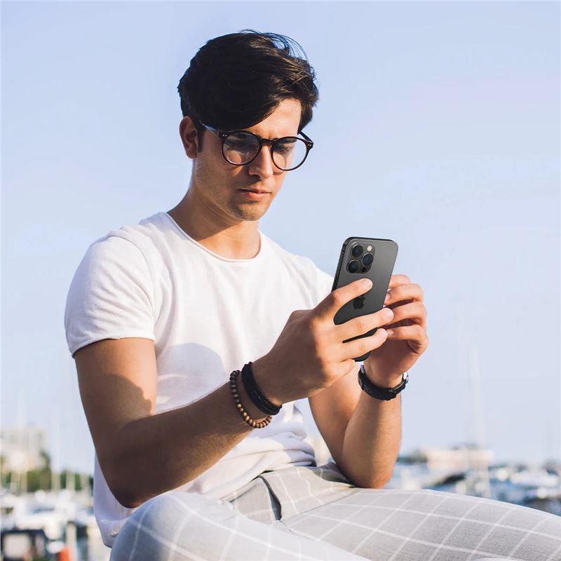 Spigen Optik.TR kameros stiklas iPhone 14–17 Pro/Max (2 vnt.) – juodas
