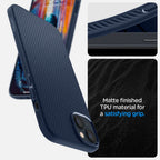 Spigen Liquid Air dėklas iPhone 14 Plus – mėlynas