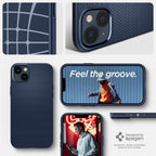 Spigen Liquid Air dėklas iPhone 14 Plus – mėlynas