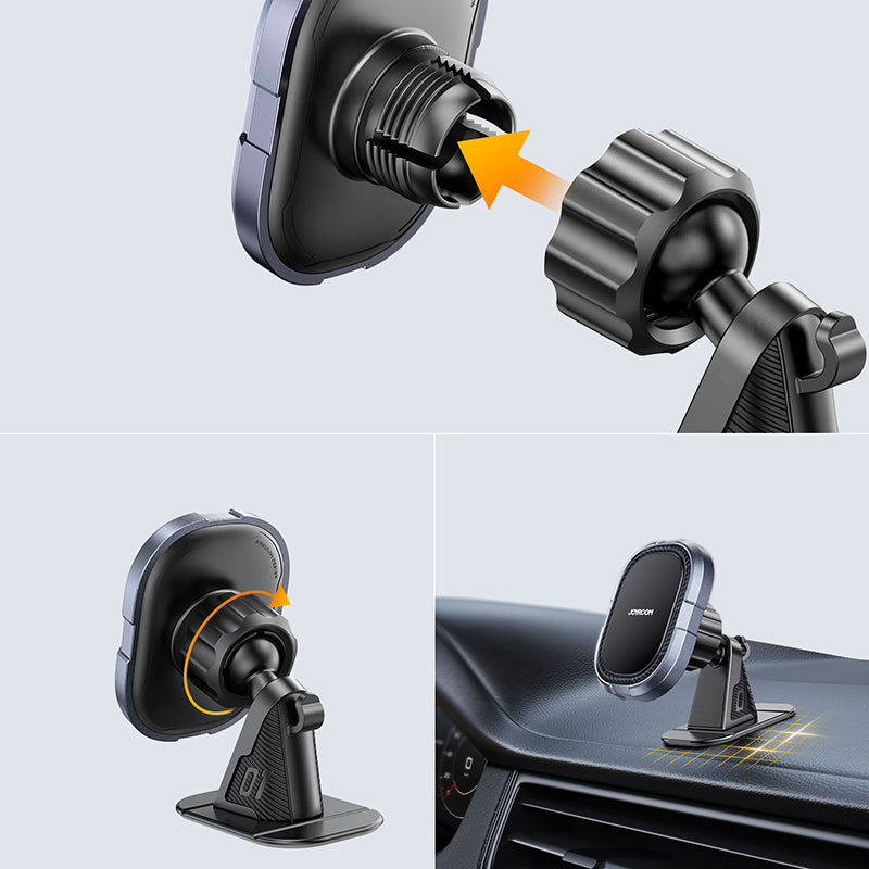 Joyroom magnetinis telefono laikiklis prietaisų skydui pilkas (JR-ZS311)