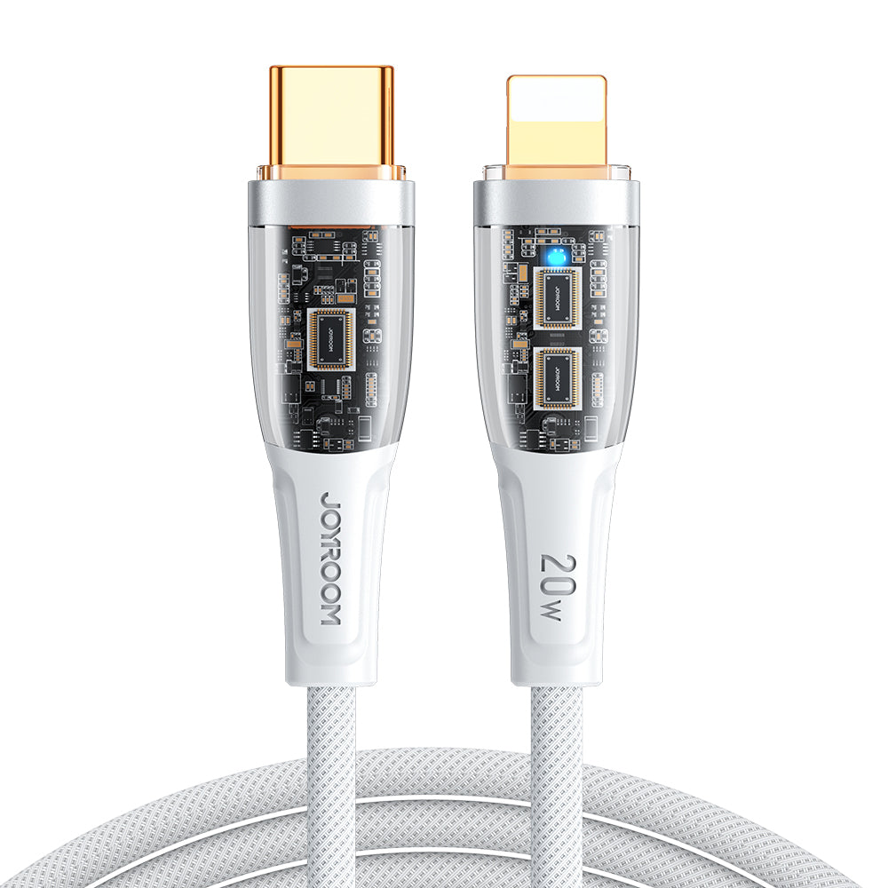 Joyroom Star-Cloud Series A3 Laidas USB-C / Lightning 20W 1.2m su Smart Switch - baltas