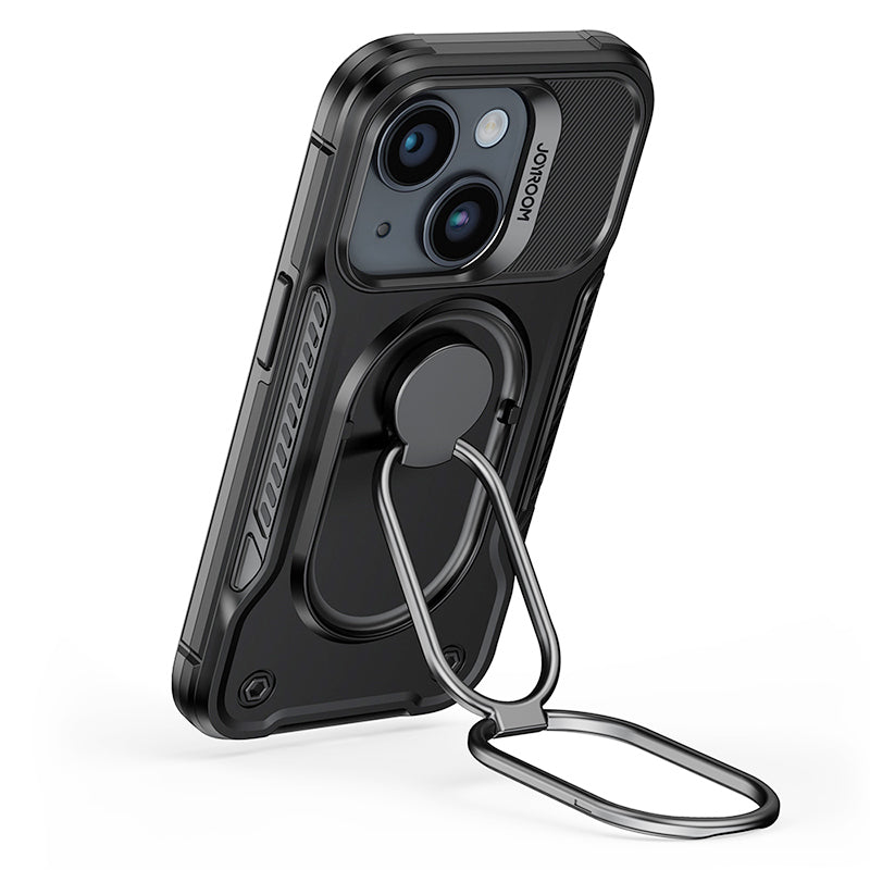 Joyroom Dual Hinge šarvuotas dėklas iPhone 14 – juodas