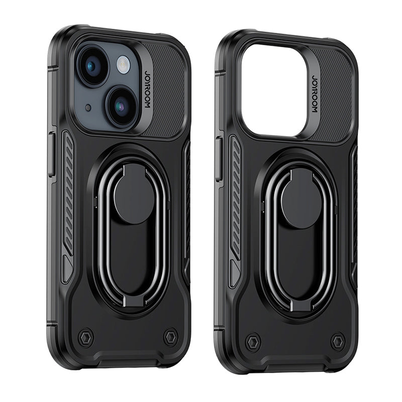Joyroom Dual Hinge šarvuotas dėklas iPhone 14 – juodas