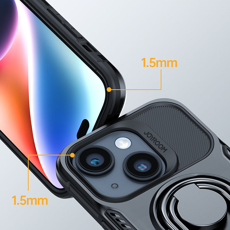 Joyroom Dual Hinge šarvuotas dėklas iPhone 14 – juodas