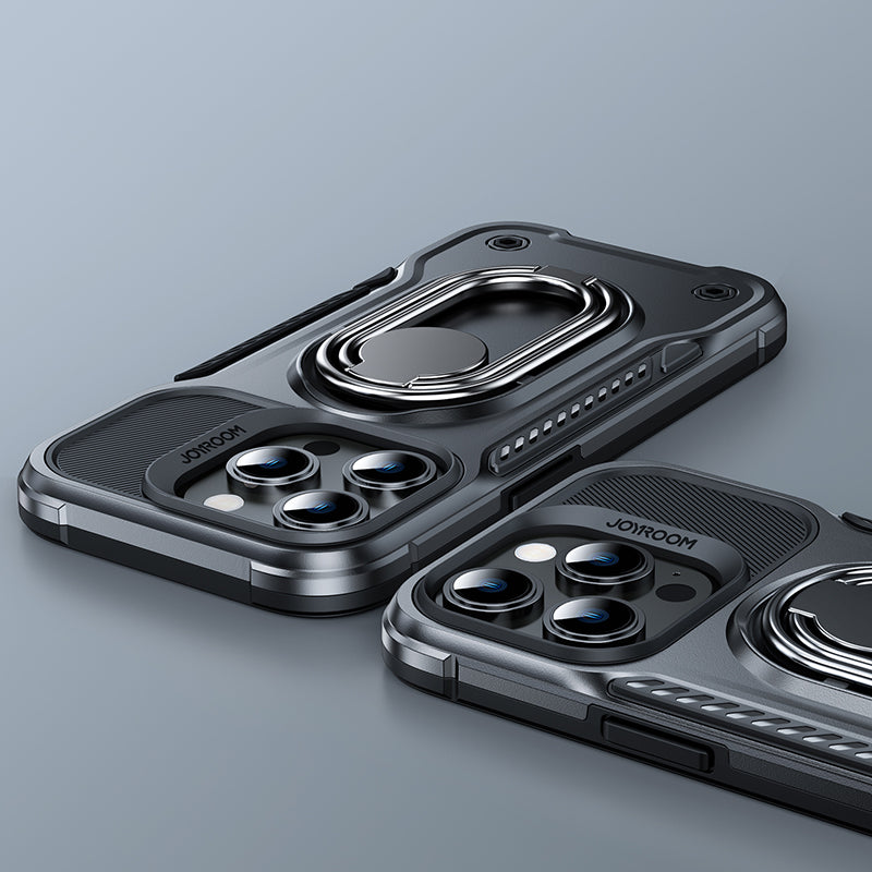 Joyroom Dual Hinge šarvuotas dėklas iPhone 14 Pro – juodas