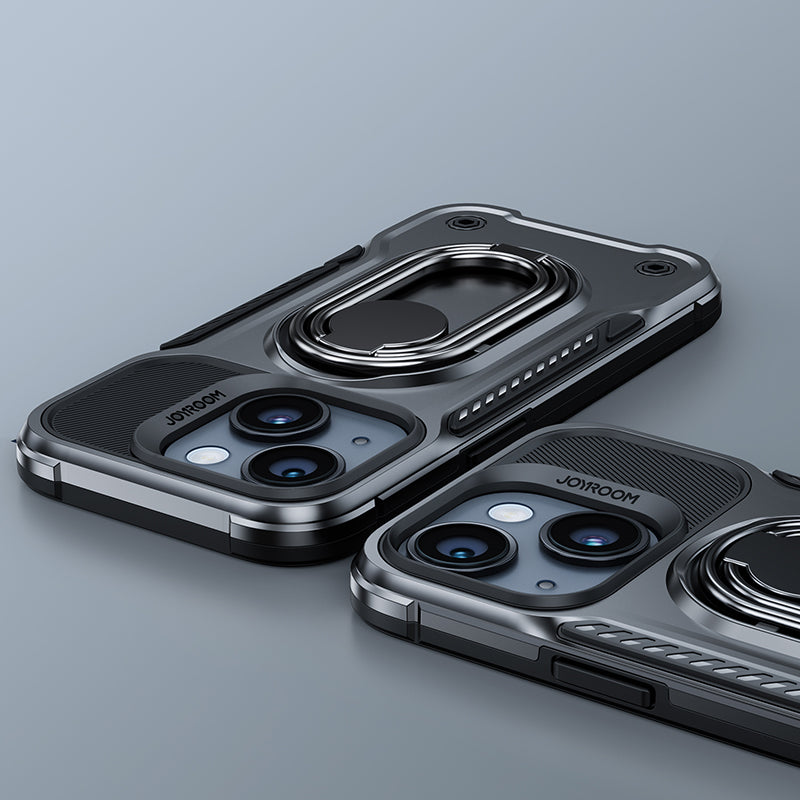 Joyroom Dual Hinge šarvuotas dėklas iPhone 14 Plus – juodas