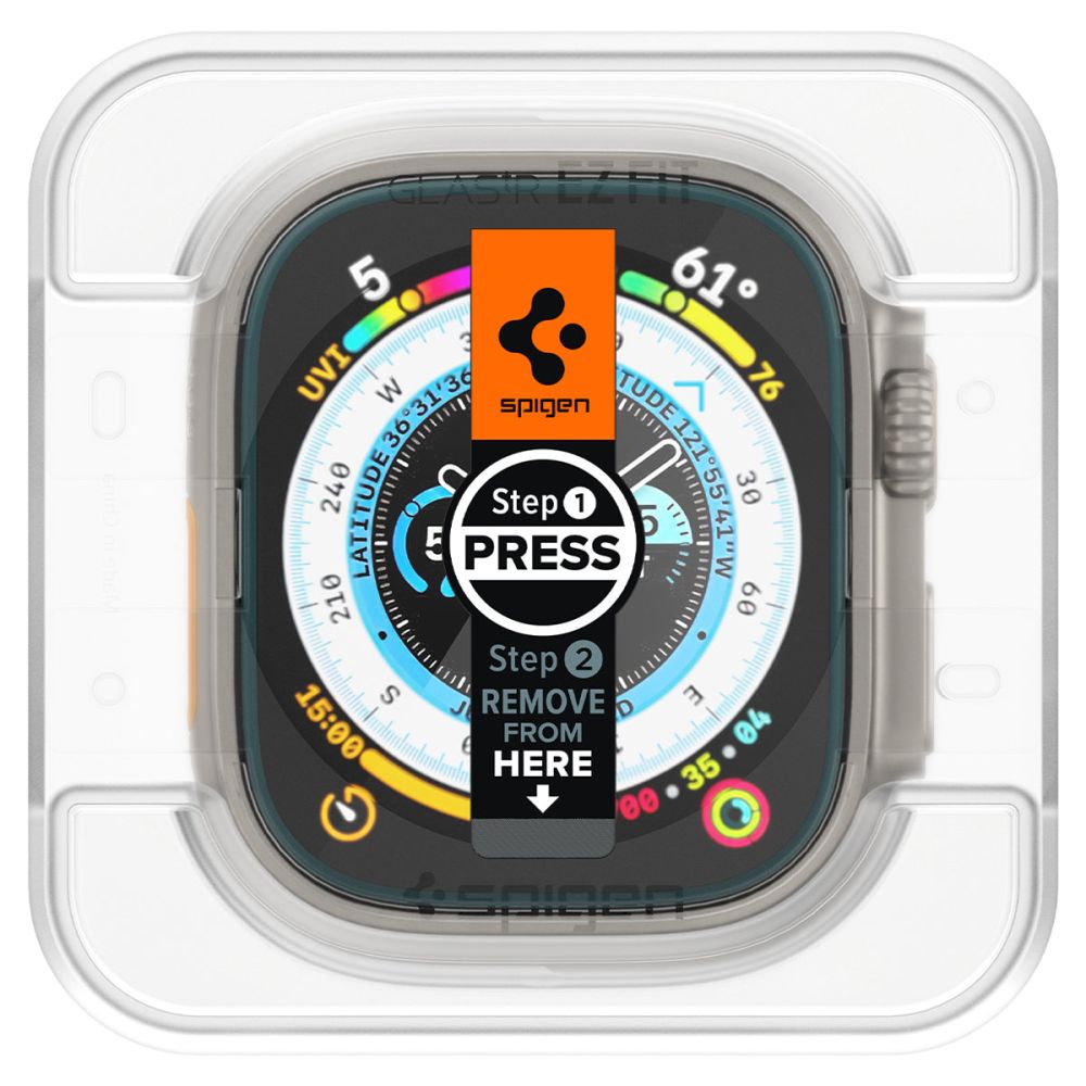 Spigen grūdintas stiklas Apple Watch Ultra 49 mm (2 vnt.)