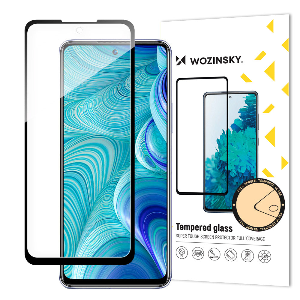 Wozinsky Full Glue Infinix Hot 11S NFC Viso ekrano grūdintas stiklas su juodu rėmeliu (tinka dėklui) -- Cell phone...