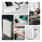Wozinsky išorinė baterija Li-Po 10000mAh 2 x USB, balta (WPBWE1)