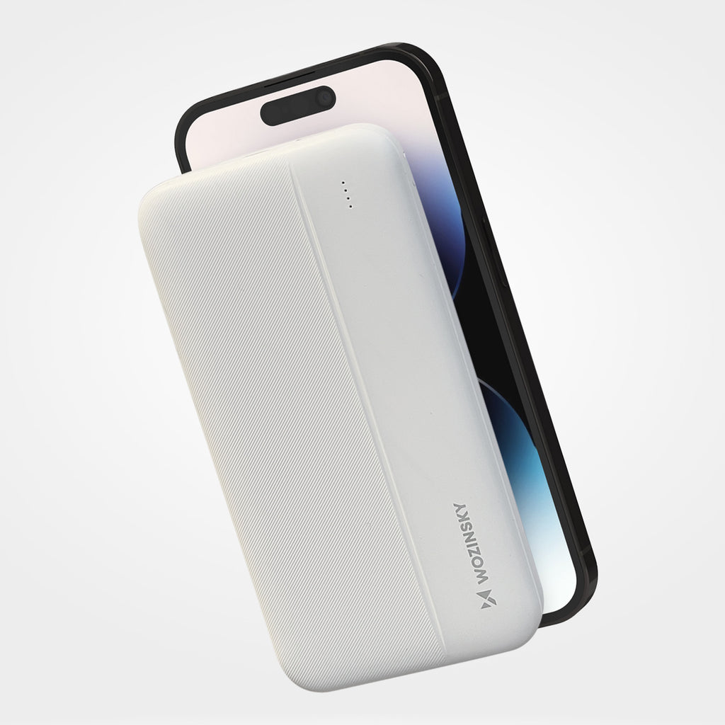 Wozinsky išorinė baterija Li-Po 10000mAh 2 x USB, balta (WPBWE1)