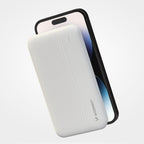 Wozinsky išorinė baterija Li-Po 10000mAh 2 x USB, balta (WPBWE1)