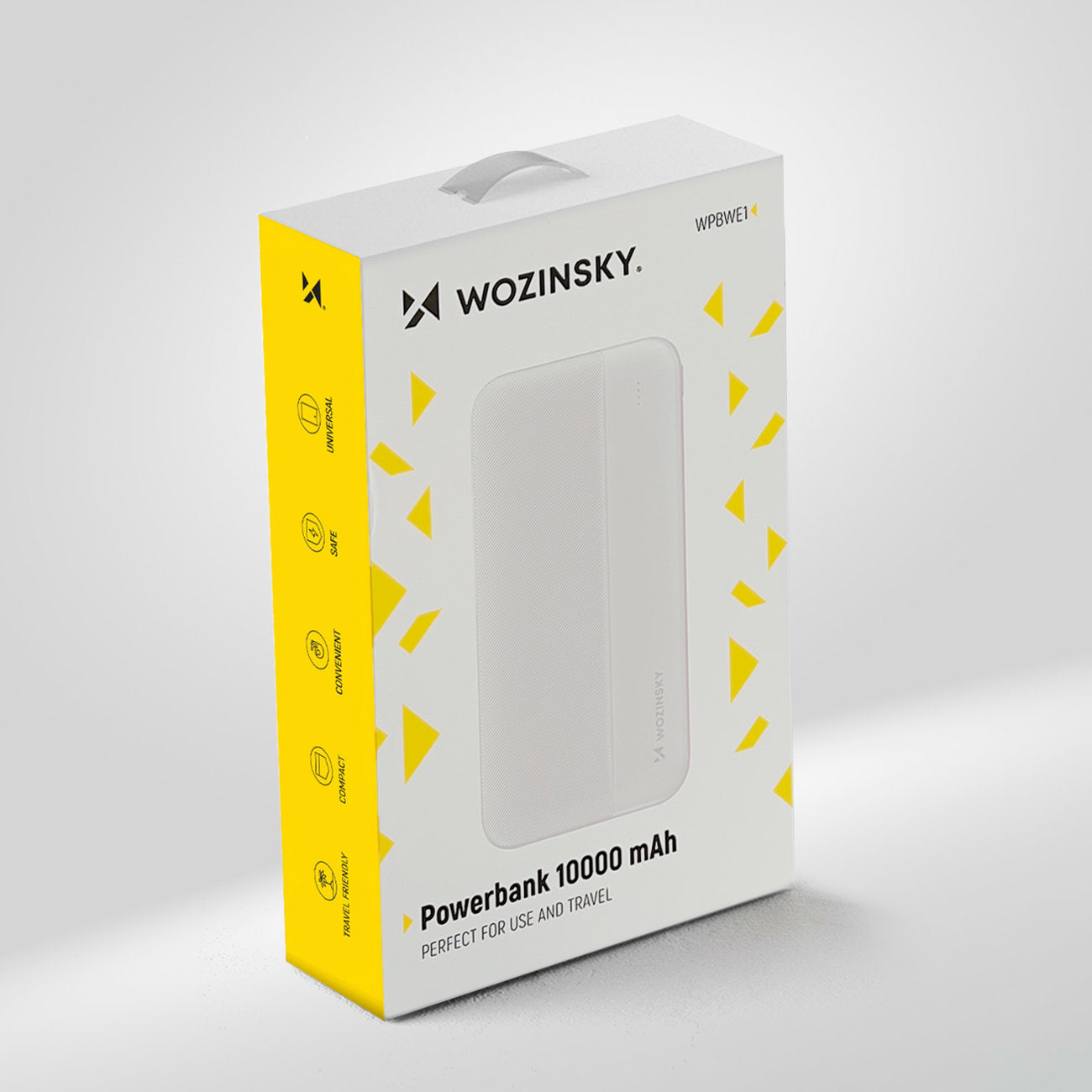 Wozinsky išorinė baterija Li-Po 10000mAh 2 x USB, balta (WPBWE1)