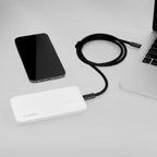Wozinsky išorinė baterija Li-Po 10000mAh 2 x USB, balta (WPBWE1)