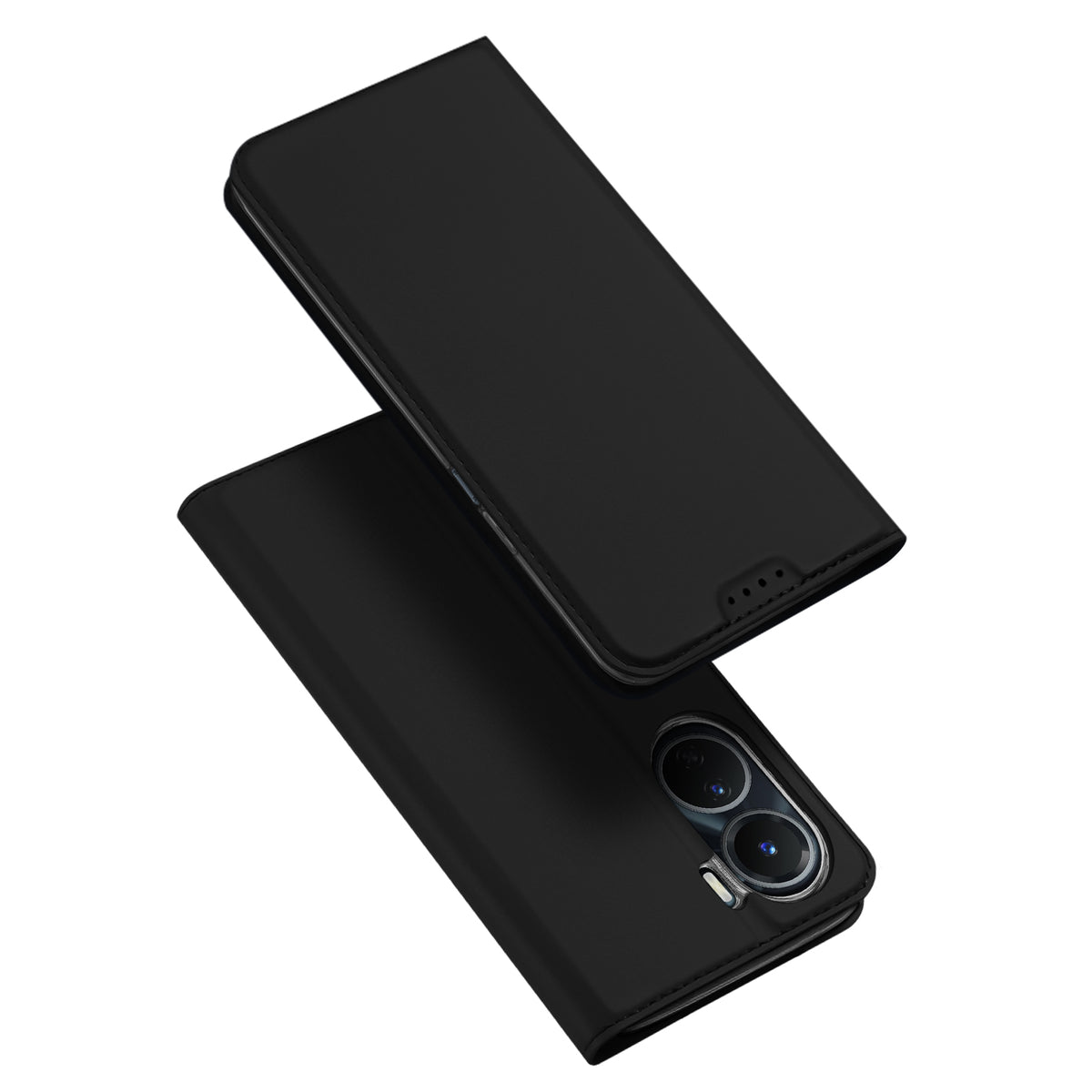 Dux Ducis Skin Pro dėklas Vivo Y16 / Y02s piniginės dėklo dangtelis su juodu atvartu -- Vivo Y16 / Vivo Y02s