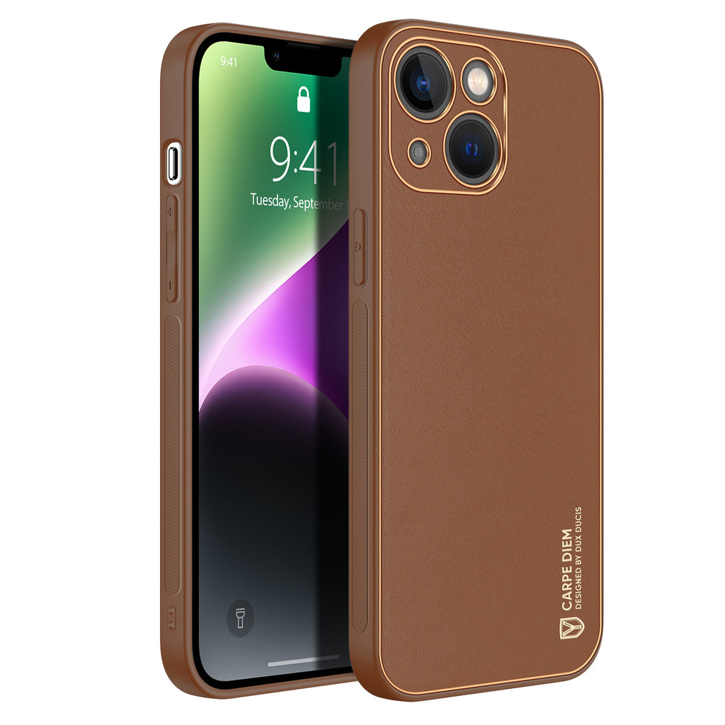 Dux Ducis Yolo dėklas iPhone 14 – rudas