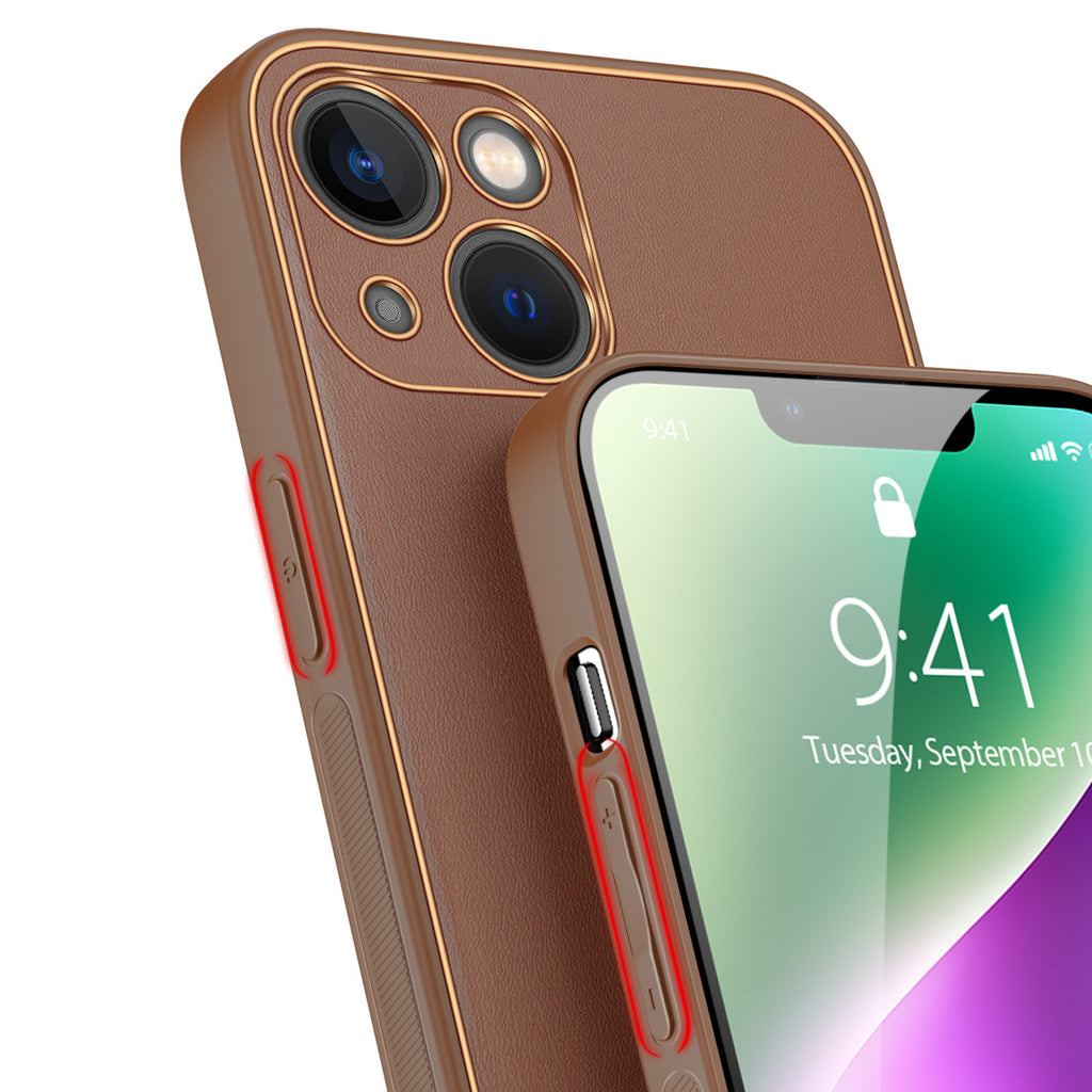 Dux Ducis Yolo dėklas iPhone 14 – rudas
