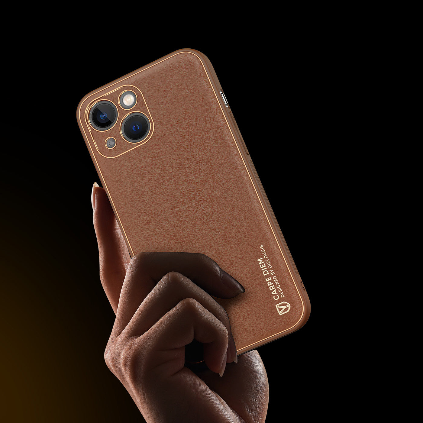 Dux Ducis Yolo dėklas iPhone 14 – rudas