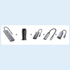 Choetech daugiafunkcinis HUB su ekranu 12in1 USB-C į USB-C / USB-A / HDMI / VGA / AUX / SD / TF pilkas (HUB-M26) -- USB Hubs