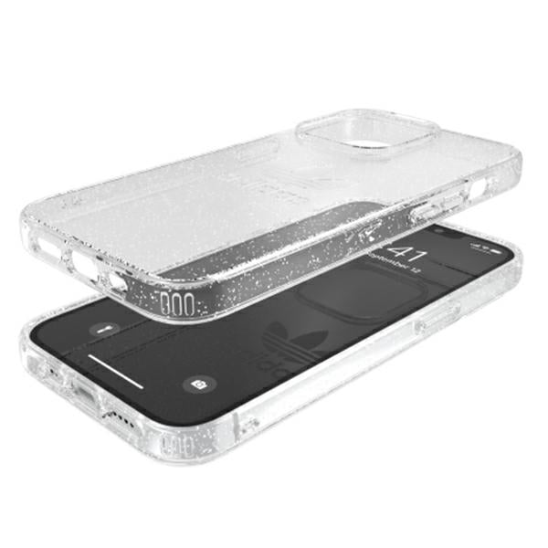 Adidas skaidrus dėklas iPhone 13/13 Pro – sidabrinis