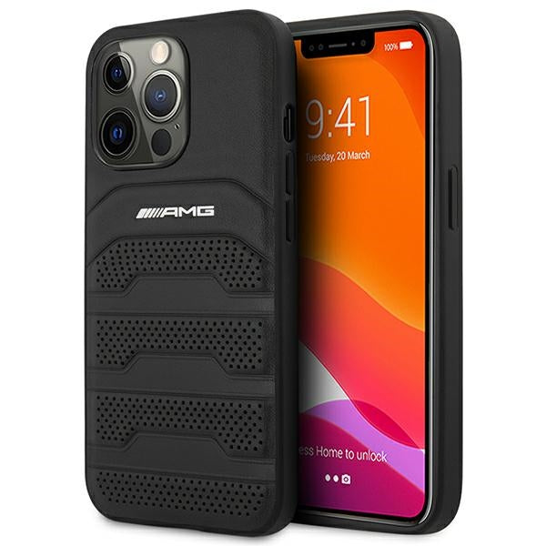 Mercedes-AMG Debossed Lines dėklas iPhone 14 Pro – juodas