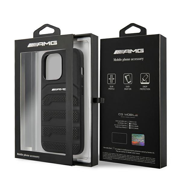 Mercedes-AMG Debossed Lines dėklas iPhone 14 Pro – juodas