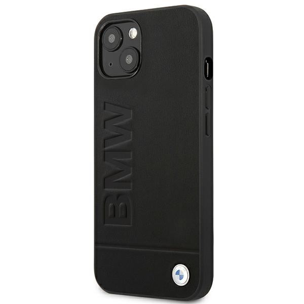 BMW Leather Stamp odinis dėklas iPhone 14 Plus – juodas