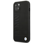 BMW Leather Stamp odinis dėklas iPhone 14 Plus – juodas