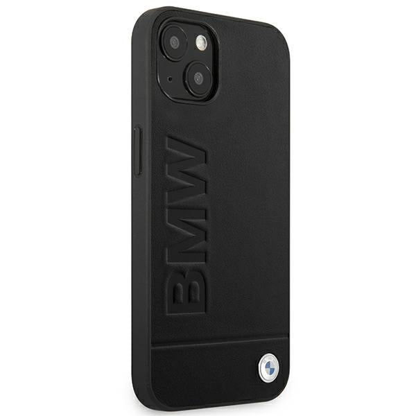 BMW Leather Stamp odinis dėklas iPhone 14 Plus – juodas
