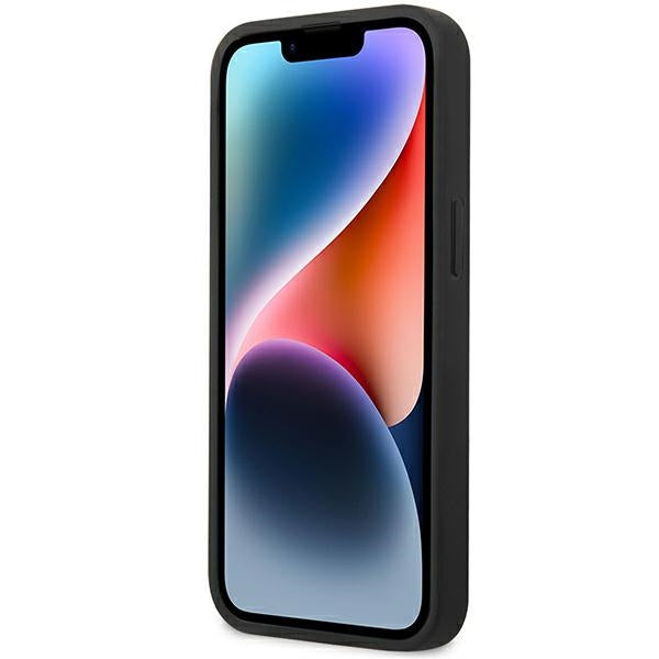 BMW Leather Stamp odinis dėklas iPhone 14 Plus – juodas