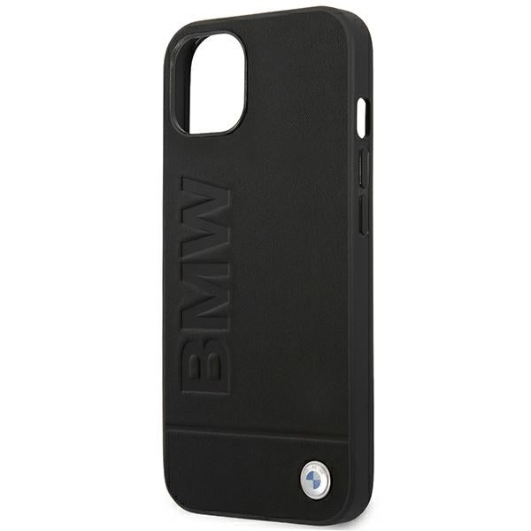 BMW Leather Stamp odinis dėklas iPhone 14 Plus – juodas