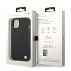 BMW Leather Stamp odinis dėklas iPhone 14 Plus – juodas