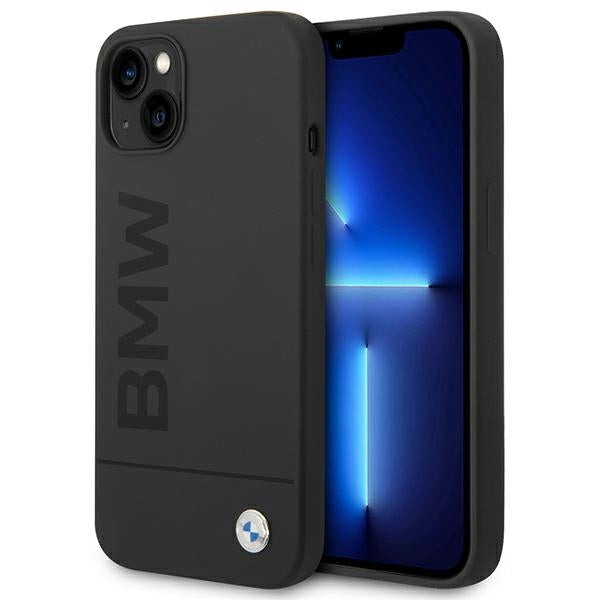 BMW MagSafe silikoninis dėklas iPhone 14 Plus – juodas