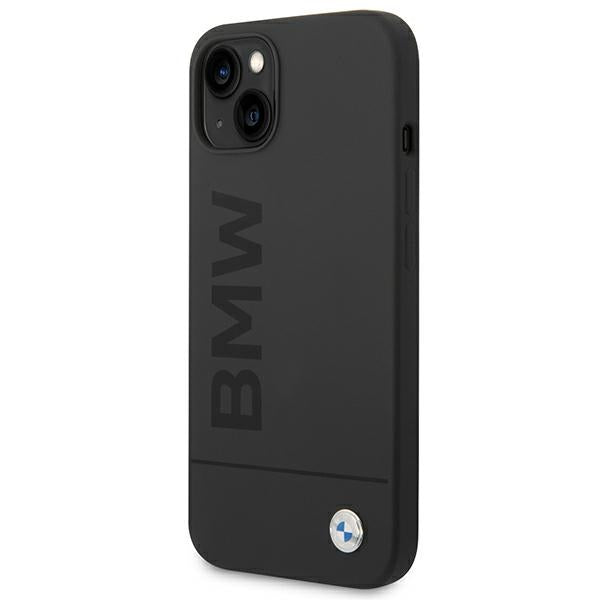 BMW MagSafe silikoninis dėklas iPhone 14 Plus – juodas