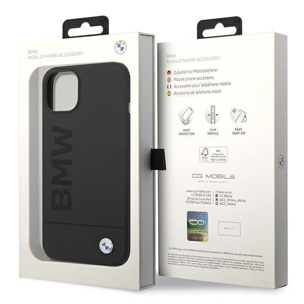 BMW MagSafe silikoninis dėklas iPhone 14 Plus – juodas