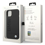 BMW MagSafe silikoninis dėklas iPhone 14 Plus – juodas