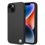 BMW Signature MagSafe dėklas iPhone 14 – juodas