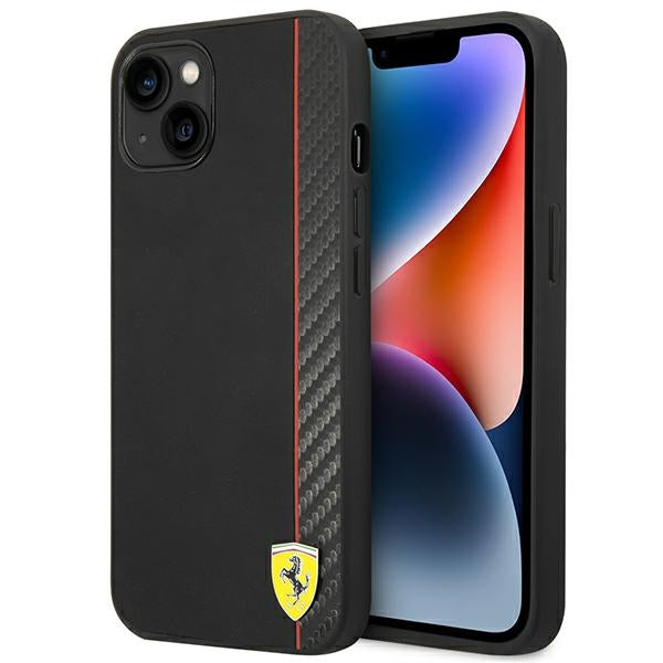 Ferrari karboninis dėklas iPhone 14 Plus – juodas