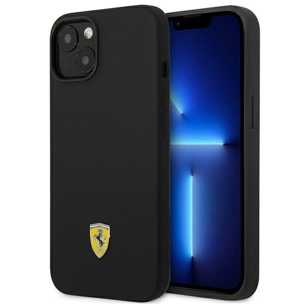 Ferrari silikoninis dėklas iPhone 14 Plus – juodas -- iPhone 14 Plus