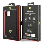 Ferrari silikoninis dėklas iPhone 14 Plus – juodas -- iPhone 14 Plus