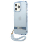 Guess skaidrus dėklas iPhone 13 Pro – mėlynas