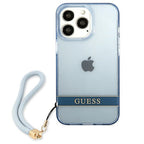Guess skaidrus dėklas iPhone 13 Pro – mėlynas