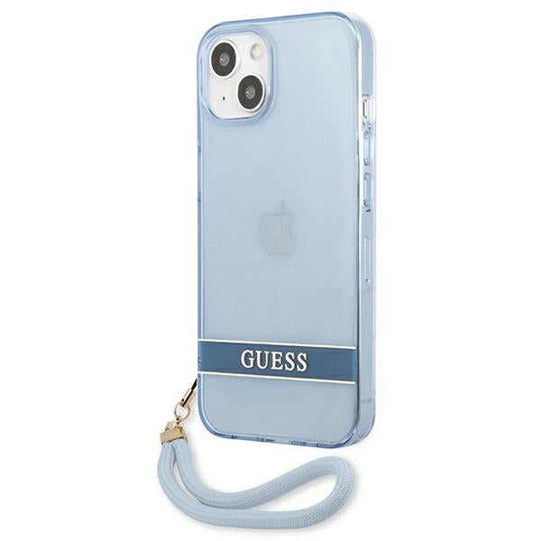 Guess Translucent Strap dėklas iPhone 13 – mėlynas -- iPhone 13