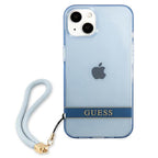 Guess Translucent Strap dėklas iPhone 13 – mėlynas -- iPhone 13