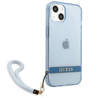 Guess Translucent Strap dėklas iPhone 13 – mėlynas -- iPhone 13