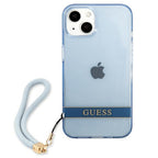 Guess skaidrus dėklas iPhone 13 mini – mėlynas